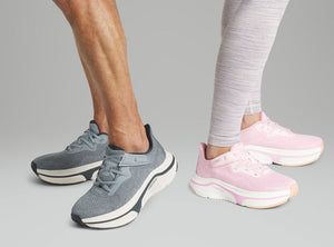 Slate and pink Adaptive Sneakers showcase