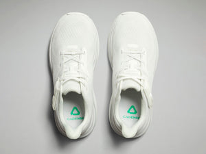 White Adaptive Shoes by Cadense photographed from the top