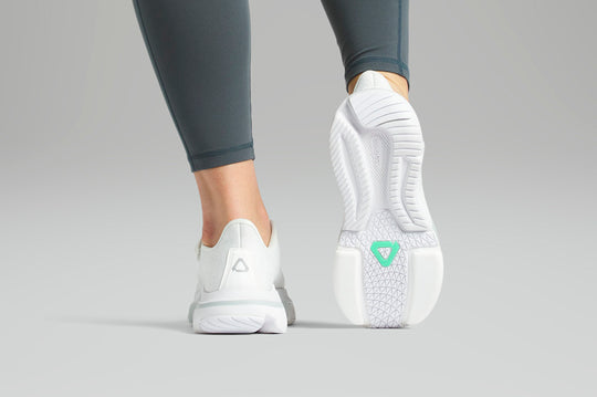 White Womens Adaptive Shoes showing shoe sole
