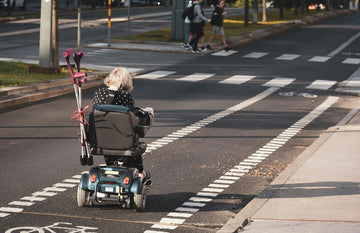 elderly woman in a wheelchair