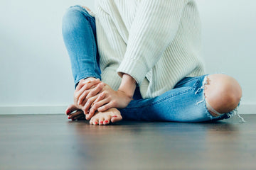 woman with foot pain