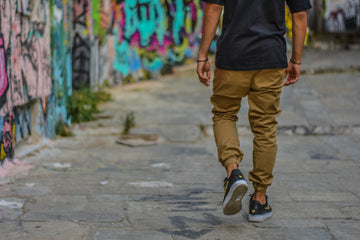 man walking on the street