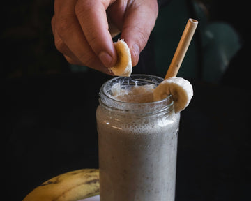 Person having a smoothie