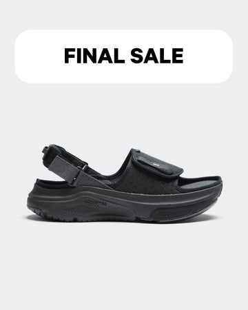 [color: black] AERIO Men's Sandal-Slide Hybrid