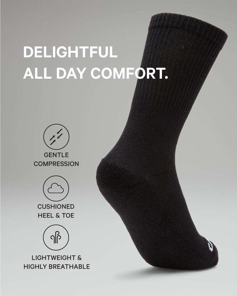 [color: natural black] Energy Boost Socks in Black
