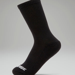 [color: natural black] Energy Boost Socks in Black