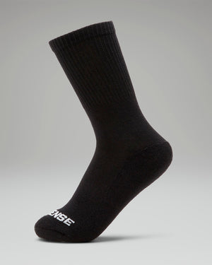 [color: natural black] Energy Boost Socks in Black