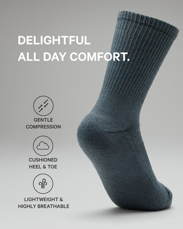 [color: manhattan grey] Energy Boost Socks in Manhattan Grey