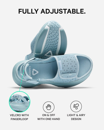 [color: Coastal Sage] AERIO Men's Sandal-Slide Hybrid