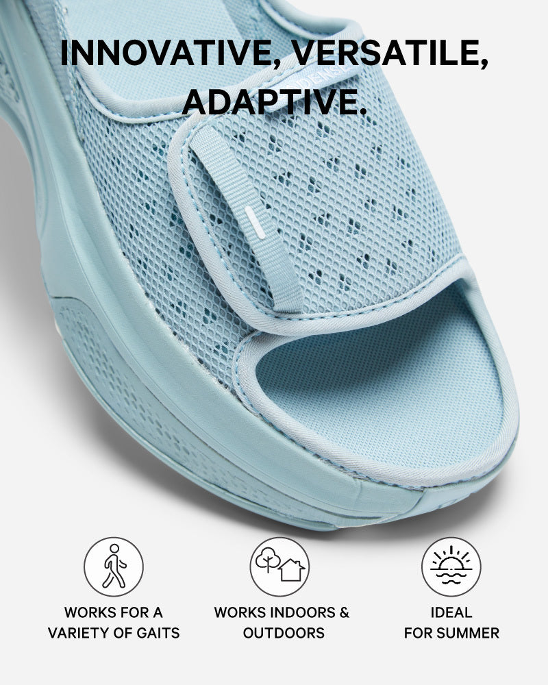 [color: Coastal Sage] AERIO Men's Sandal-Slide Hybrid