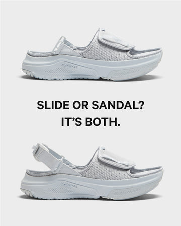 [color: pebble gray] AERIO Men's Sandal-Slide Hybrid