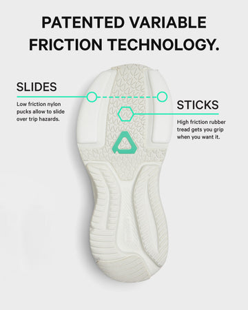 [color: white] AERIO Men's Sandal-Slide Hybrid