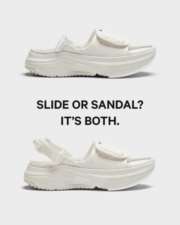 [color: white] AERIO Women's Sandal-Slide Hybrid